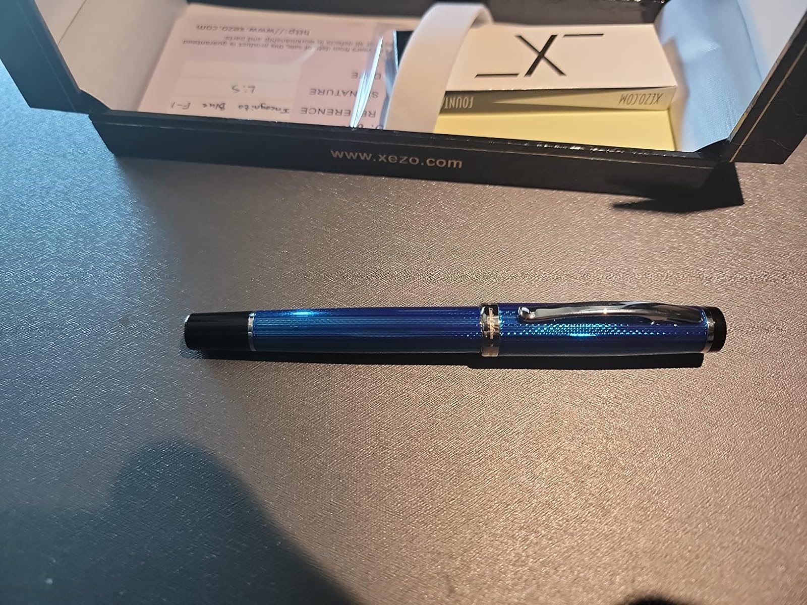 Xezo Black Fountain Pen Ink Cartridges - 9-Pack In Premium Gift Box, Standard International Size